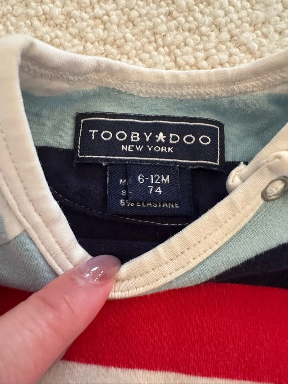 Toobydoo Striped Long-Sleeve Footie